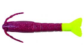 Gulp Salt Water Shrimp, Cajun Purple & Chartreuse - 3 in -  OpenOptics, OP294276
