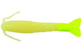 Gulp Salt Water Shrimp, Glow & Chartreuse - 3 in.