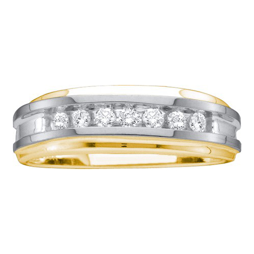 Picture of GoldNDiamond GND-39729 0.25 CTW Diamond Cluster Mens Band