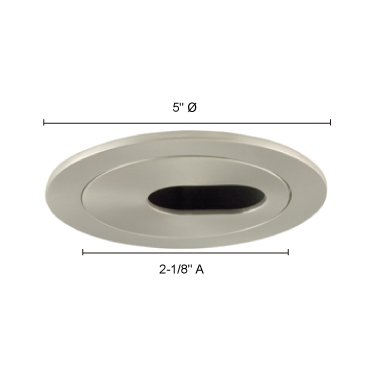 Jesco Lighting TM403CH Aperture Low Voltage Trim with adjustable Slot Aperture- Chrome