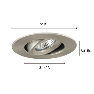 Adjustable Gimbal Ring Trim, Satin Chrome