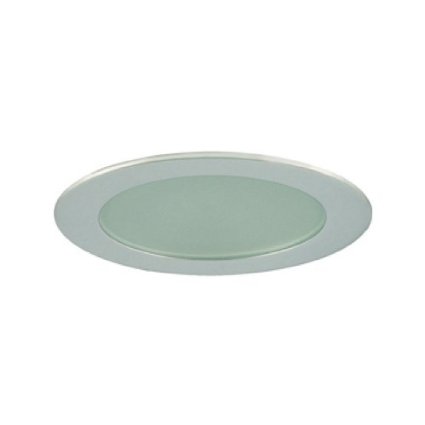 Jesco Lighting Aperture Low Voltage Trim Recessed Light- Flat Frosted Opal Glass For Shower- Chrome Finish 3 in.