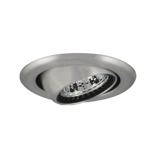 Jesco Lighting TM306ST Aperture Low Voltage Trim Recessed Light- Adjustable Eyeball- Satin Chrome Finish 3 in.