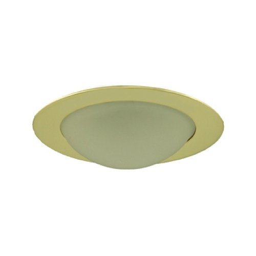 Jesco Lighting Aperture Low Voltage Shower Trim with Frosted Dome Polished Brass Finish 3 in.