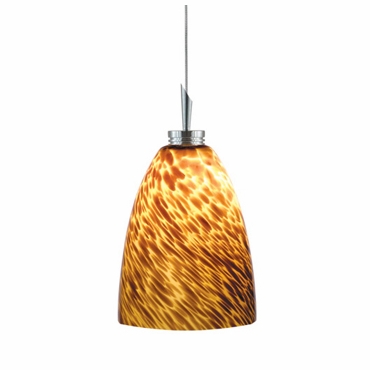 Jesco Lighting QAP220-MO-SN 1-Light Monorail Quick Adapt Low Voltage Pendant44; Mocha Patterned Cased Glass