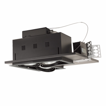3 - Light Double Gimbal Linear Recessed Line Voltage Fixture.