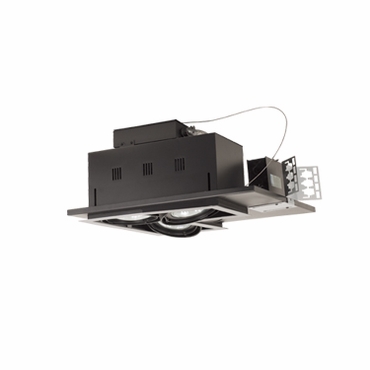 3 - Light Double Gimbal Linear Recessed Line Voltage Fixture.