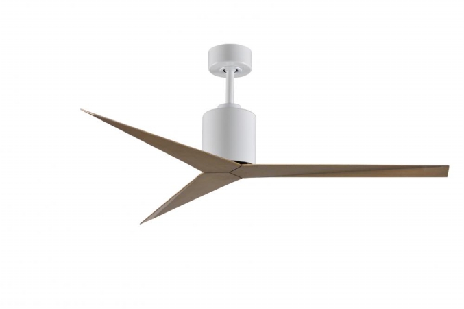 Picture of Atlas EK-WH-GA Eliza Three Bladed Paddle Fan in Brushed Nickel With Gray Ash Blades