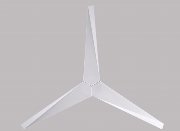 Picture of Atlas EKH-WH-WH Eliza-H Three Bladed Rodless&#44; Flush Mount Paddle Fan in Gloss White With Gloss White Blades
