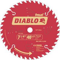 Diablo Tools 7-1/4 inch x 40 Tooth ATB Plywood & Finish Circular Saw Blade with 5/8 inch Diamond Arbor - D0740X