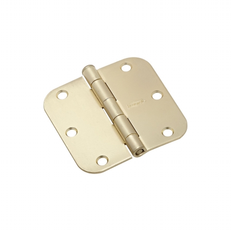 National Hardware 3-1/2 in. L Satin Brass Door Hinge 1 pk