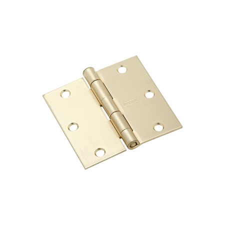3-1/2 in. L Satin Brass Door Hinge 1 pk