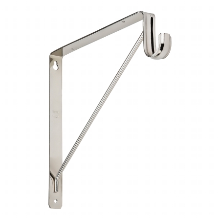 Bracket Shelf/Rod Chrome Fin S822-091
