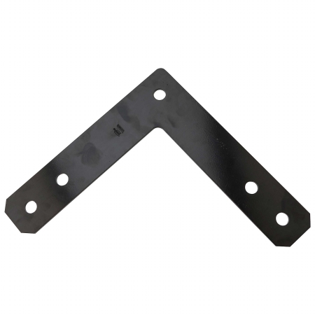 N266-475 Plate Corner Flat 12In Black
