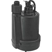 1/4 HP 1800 gph Thermoplastic Switchless Switch Top Submersible Utility Pump