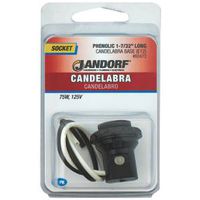 Socket Phenolic Candelabra 1-7/32".W/Rin Lamp Socket