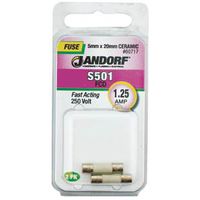 Ceramic Fuse, S501 Series, Fast-Acting, 1.25A, 250V AC