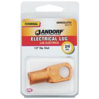 Jandorf 2/0 Ga. Uninsulated Wire Electrical Lug Copper 1 pk