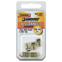 Disconnect Terminal, 16 to 14 AWG Wire, Copper Contact, 5PK
