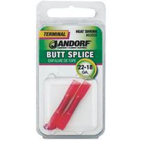 Jandorf 22-18 Ga. Insulated Wire Terminal Butt Splice Red 2 pk