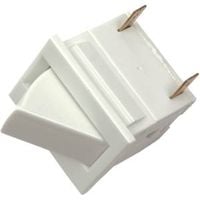 Rocker Switch, 5 A, 250 V, SPST, Tab Terminal, White