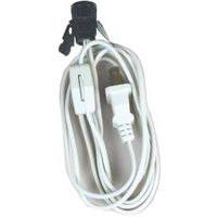 Specialty Hardw Cord Lamp Sock/Swtch 6Ft White 60138