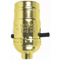Metal Medium Base Push Thru Socket 1 pk