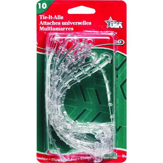 Adams Mfg Corp. Tie-It-All Clear 10Ct 8710-06-1034