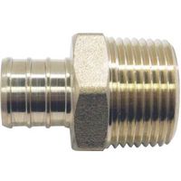 Valves Pipe Adapter, 34 in, PEX x MPT, Brass, 200 psi Pressure