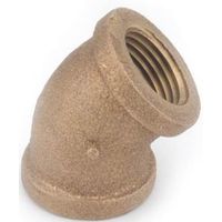 Pipe Elbow, 3/8 in, FIP, 45 deg Angle, Brass, Rough, 200 psi Pressure