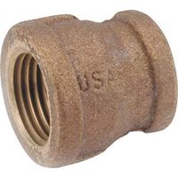 Reducing Pipe Coupling, 1 x 3/4 in, FIPT, Brass, 200 psi Pressure