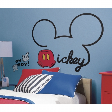 Room Mates RMK2560GM Mickey And Friends All About Mickey Peel And Stick Giant Wall Decals