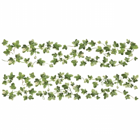 Painterly Ivy Wall Decals - Green - Set of 14 - Removable Design