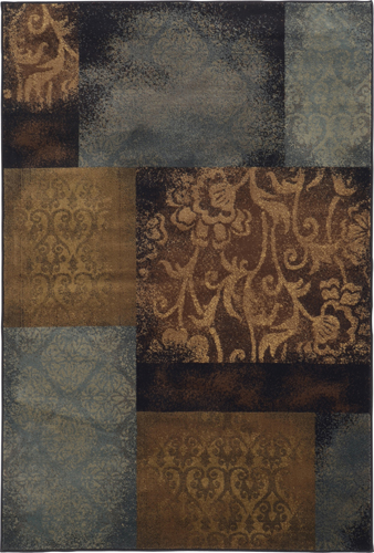 Oriental Weavers Hudson 4878B 2x8 Rectangle - Blue/ Brown-Polypropylene