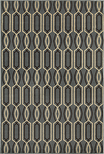 Oriental Weavers Stratton 6019A 6x9 Rectangle - Blue/ Ivory-Polypropylene