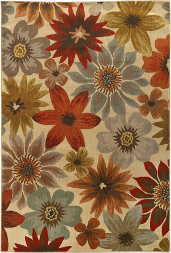 Oriental Weavers Casablanca 5190A 10x13 Rectangle - Beige/ Multi-Nylon/PolyP