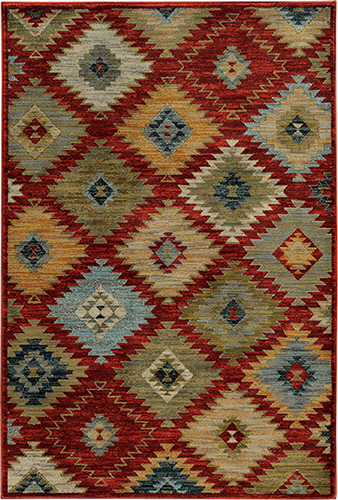 Oriental Weavers Sedona 5936D 10x13  Rectangle - Red/ Multi-Nylon/PolyP