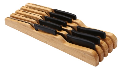 Picture of YBM Home 317 Bamboo In Drawer Knife Block - 5.3 in.