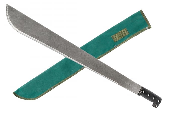 Machete - 24 in. Carbon Steel Blade - PVC Handle - Includes Sheath - Razor Sharp