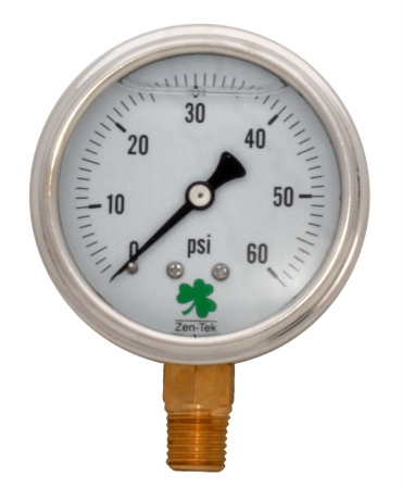 Picture of Zenport LPG60-10PK Liquid Filled Pressure Gauge 0-60 Psi- Box of 10