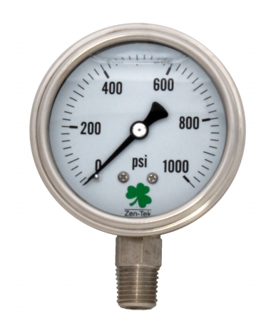 Picture of Zenport SSLPG1000-10PK 0-1000 Psi Liquid-Filled Pressure- Box of 10