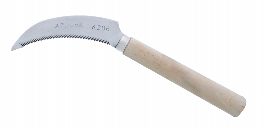 Zenport Stainless Steel Sickle Wood Handle 4.3 in. Blade