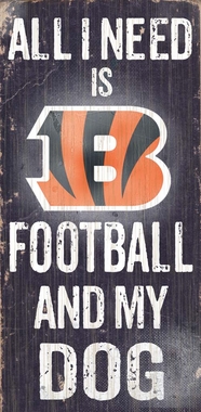 Picture of Fan Creations N0640 Cincinnati Bengals Football And My Dog Sign