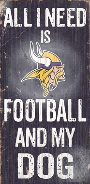 Picture of Fan Creations N0640 Minnesota Vikings Football And My Dog Sign