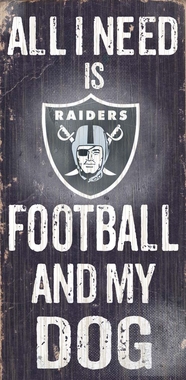 Picture of Fan Creations N0640 Oakland Raiders Football And My Dog Sign