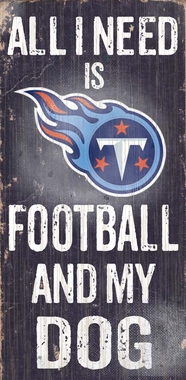 Picture of Fan Creations N0640 Tennessee Titans Football And My Dog Sign