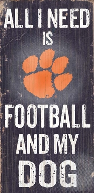 Picture of Fan Creations C0640 Clemson University Football And My Dog Sign