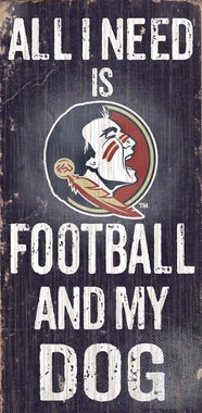 Picture of Fan Creations C0640 Florida State University Football And My Dog Sign