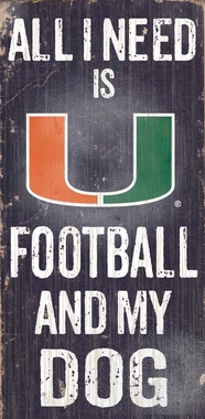 Picture of Fan Creations C0640 University Of Miami Football And My Dog Sign