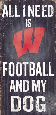 Picture of Fan Creations C0640 University Of Wisconsin Football And My Dog Sign